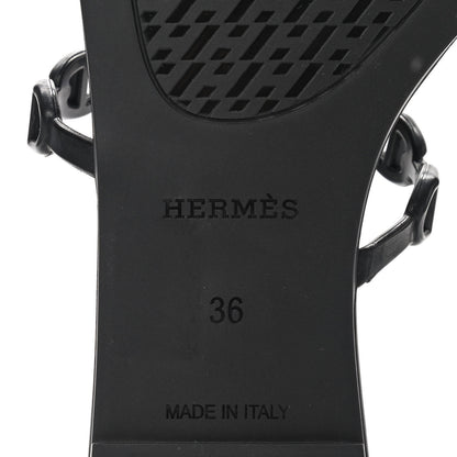 Hermes TPU Rivage Sandals 36 Black 6 of 9