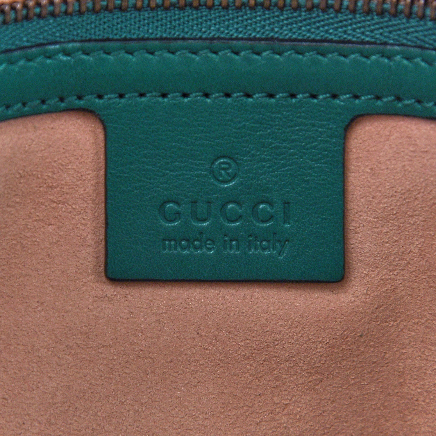 Gucci Calfskin Matelasse Medium GG Marmont Shoulder Bag Emerald Green 6 of 9