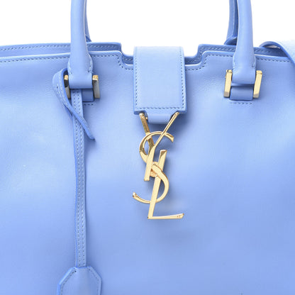 Saint Laurent Calfskin Monogram Baby Cabas Blue Glacier 8 of 8