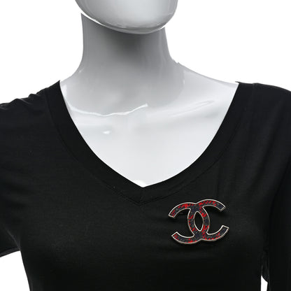 Chanel Tweed CC Brooch Silver Multicolor 2 of 4