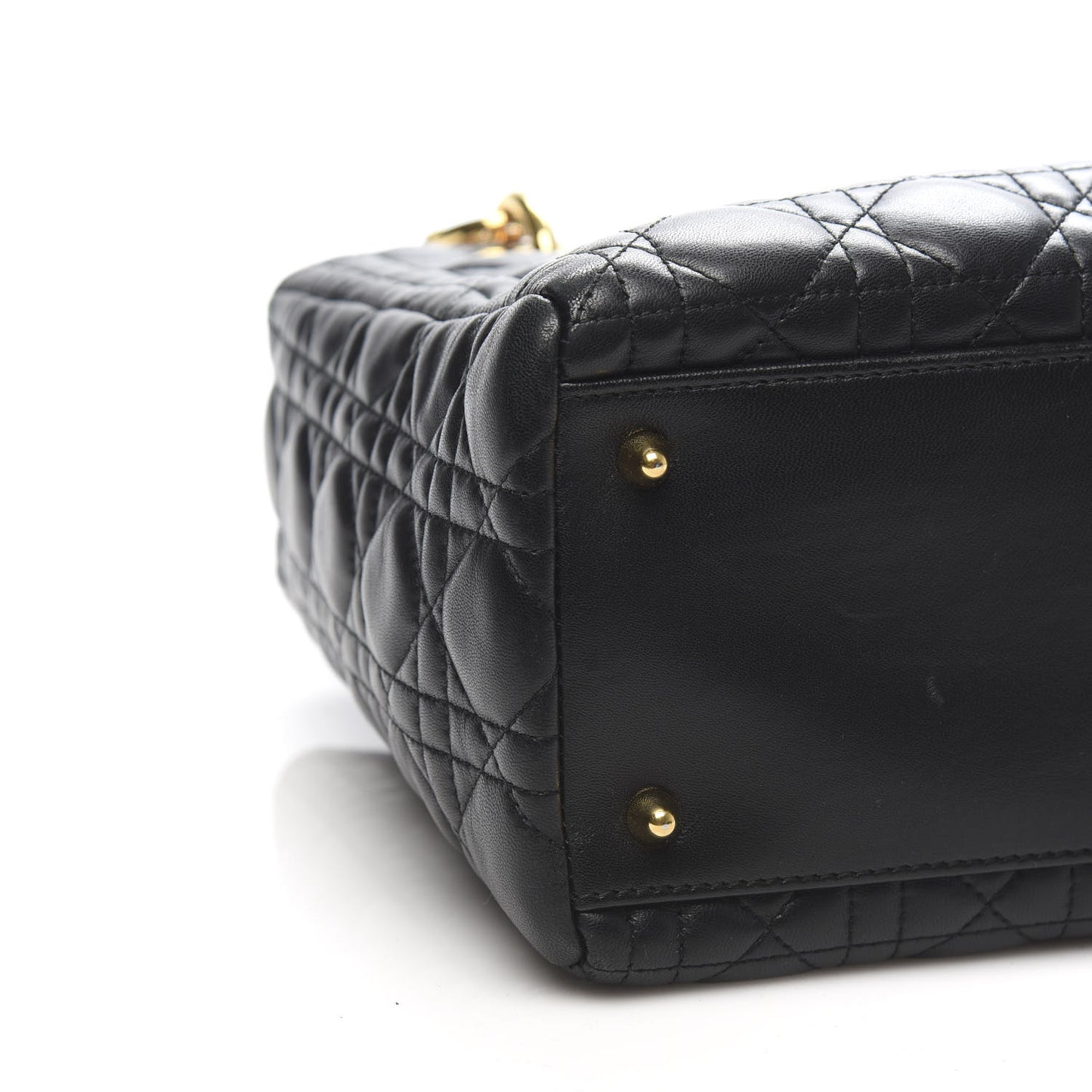 Lambskin Cannage Medium Lady Dior Black