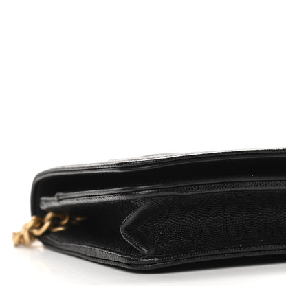 Chanel Caviar Quilted Boy Wallet On Chain WOC Black 10 of 15