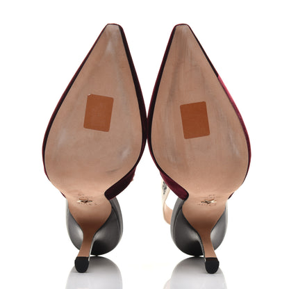 Christian Dior Velvet Ribbon J'Adior Slingback 100mm Pumps 40 Deep Amaranth 5 of 9