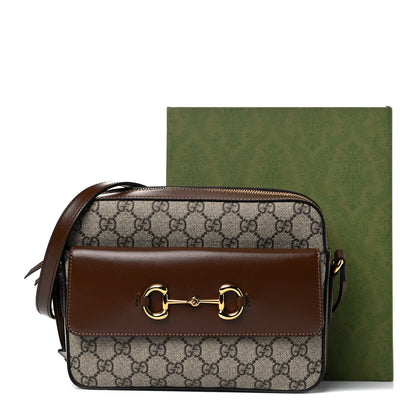 Gucci GG Supreme Monogram Small Horsebit 1955 Shoulder Bag Beige Brown Sugar 13 of 13