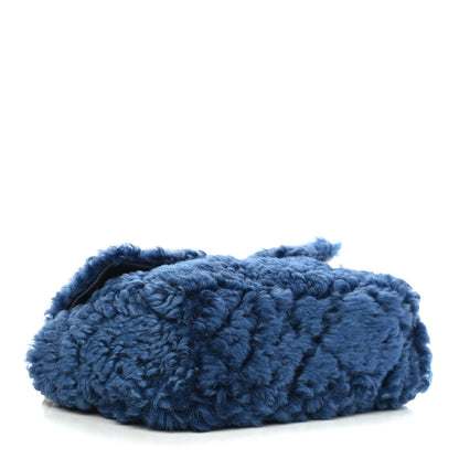 Chanel Shearling Sheepskin Large Chanel 19 Flap Blue 4 of 9