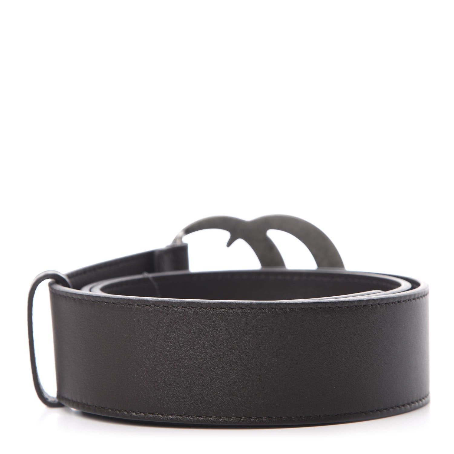 Gucci Moon Calfskin Nickel Double G 40mm Belt 80 32 Dark Cocoa 2 of 5