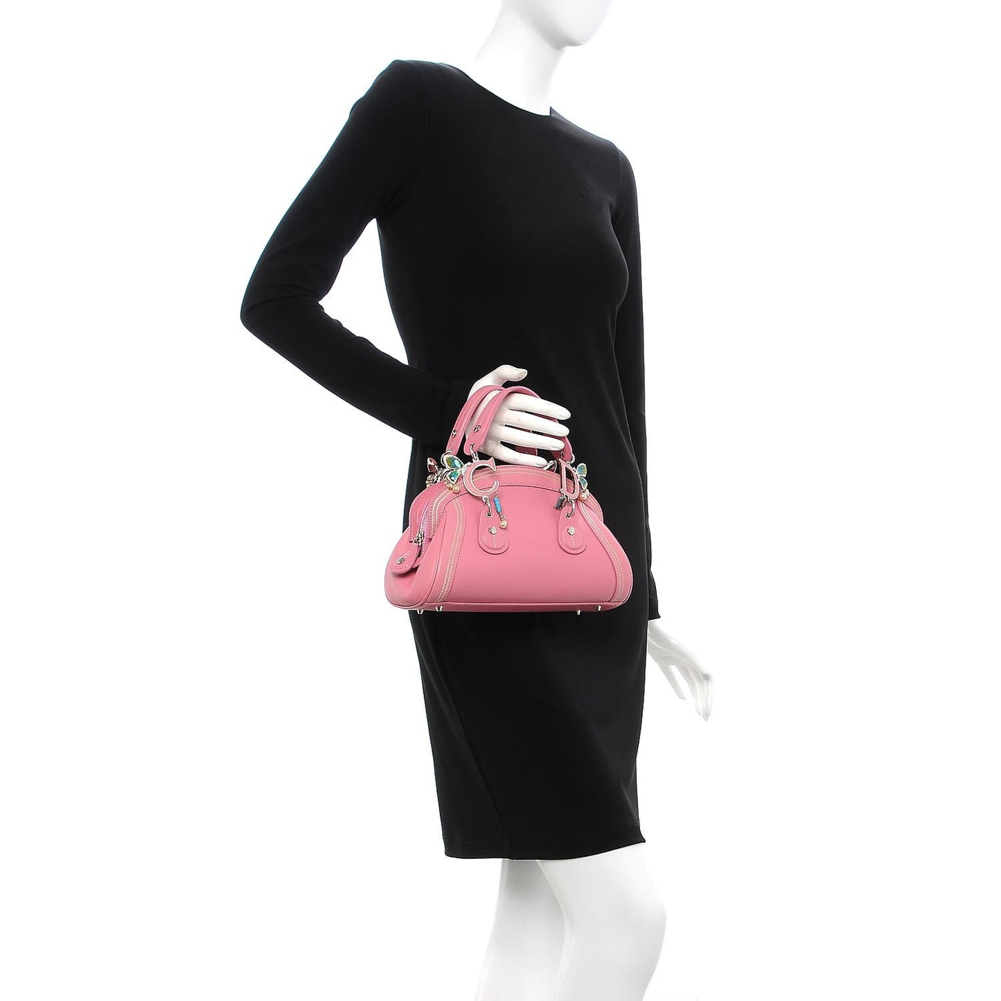 Calfskin Small Butterfly Detective Satchel Pink