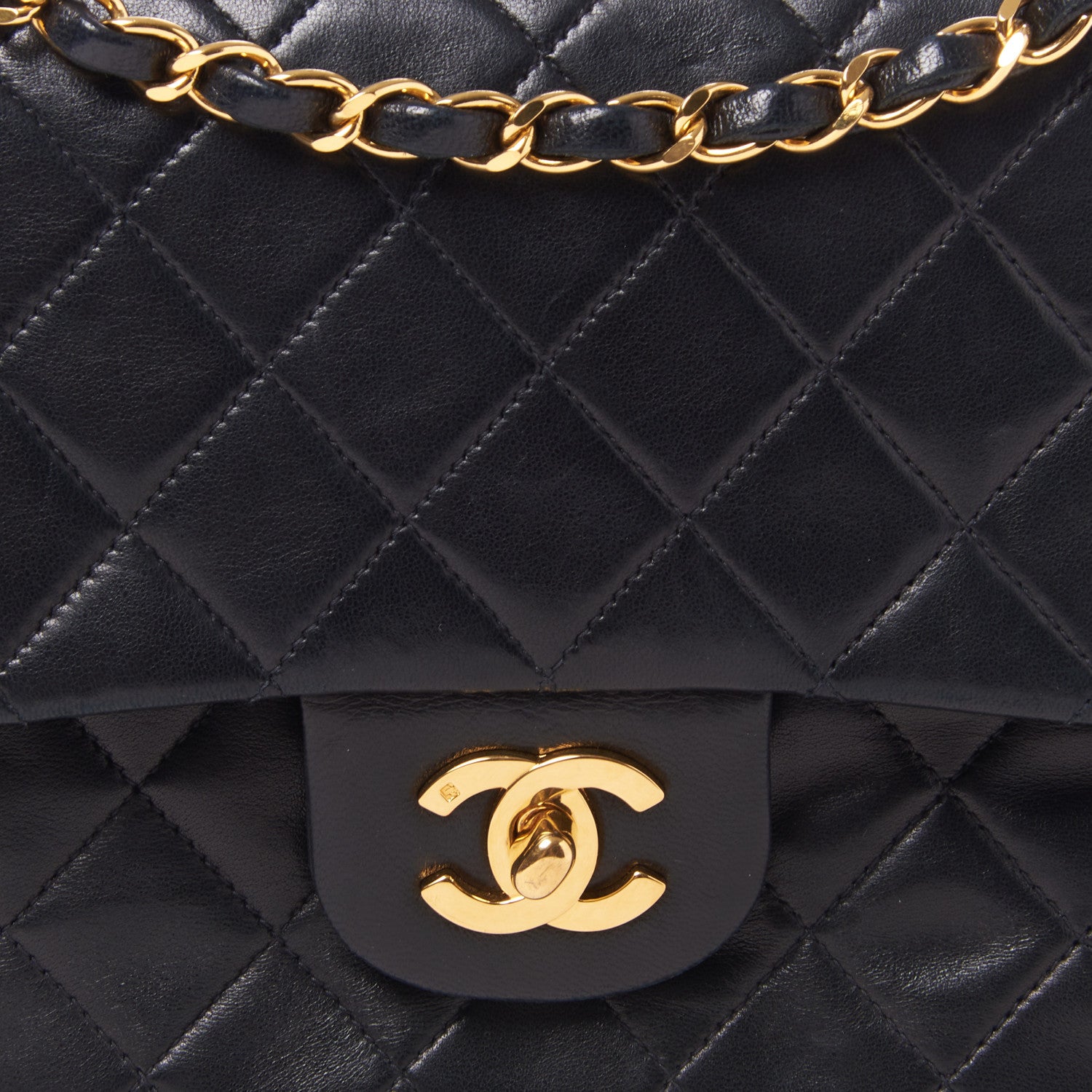 Chanel Lambskin Quilted Medium Double Flap Black 6 of 9
