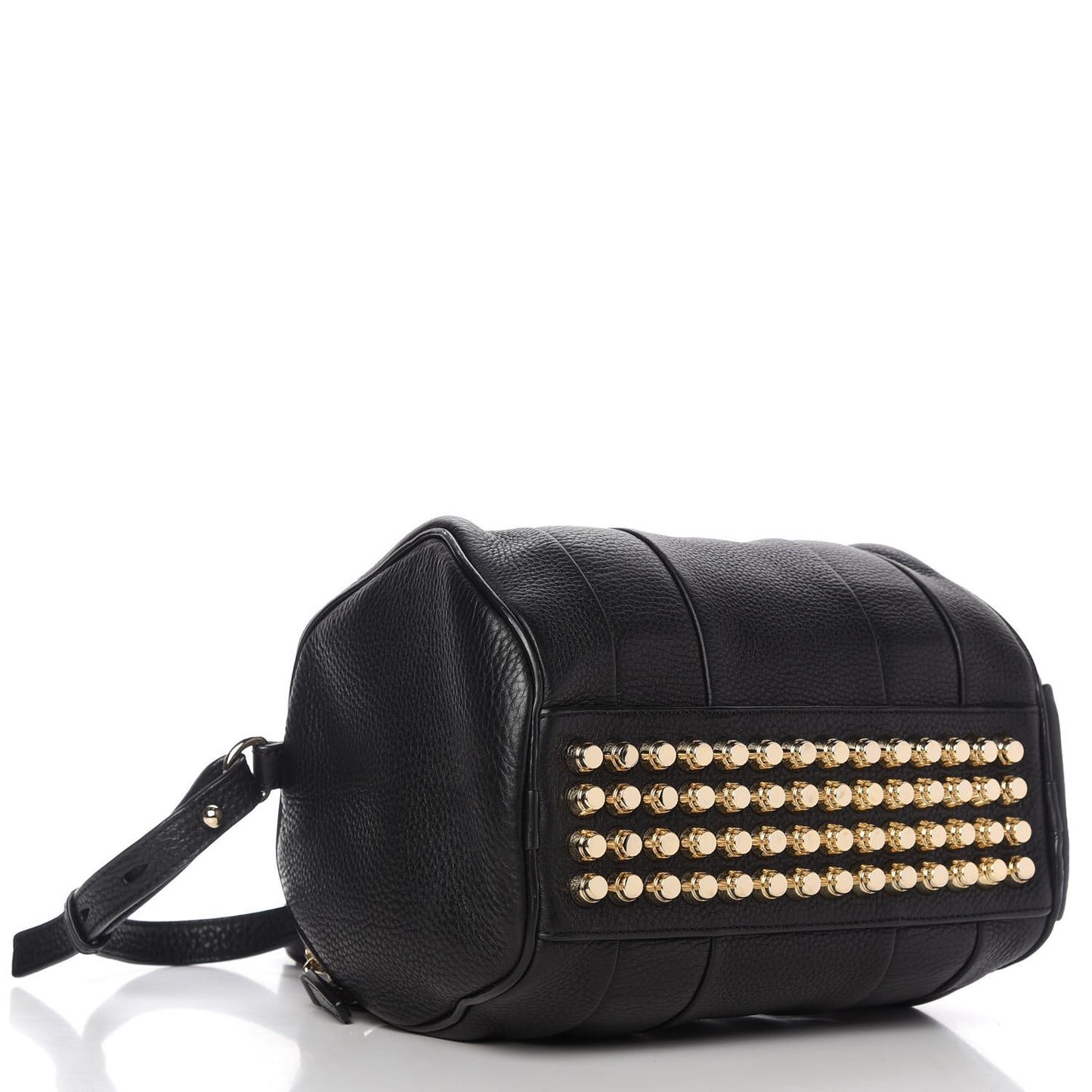 Pebbled Lambskin Rockie Black Pale Gold Hardware