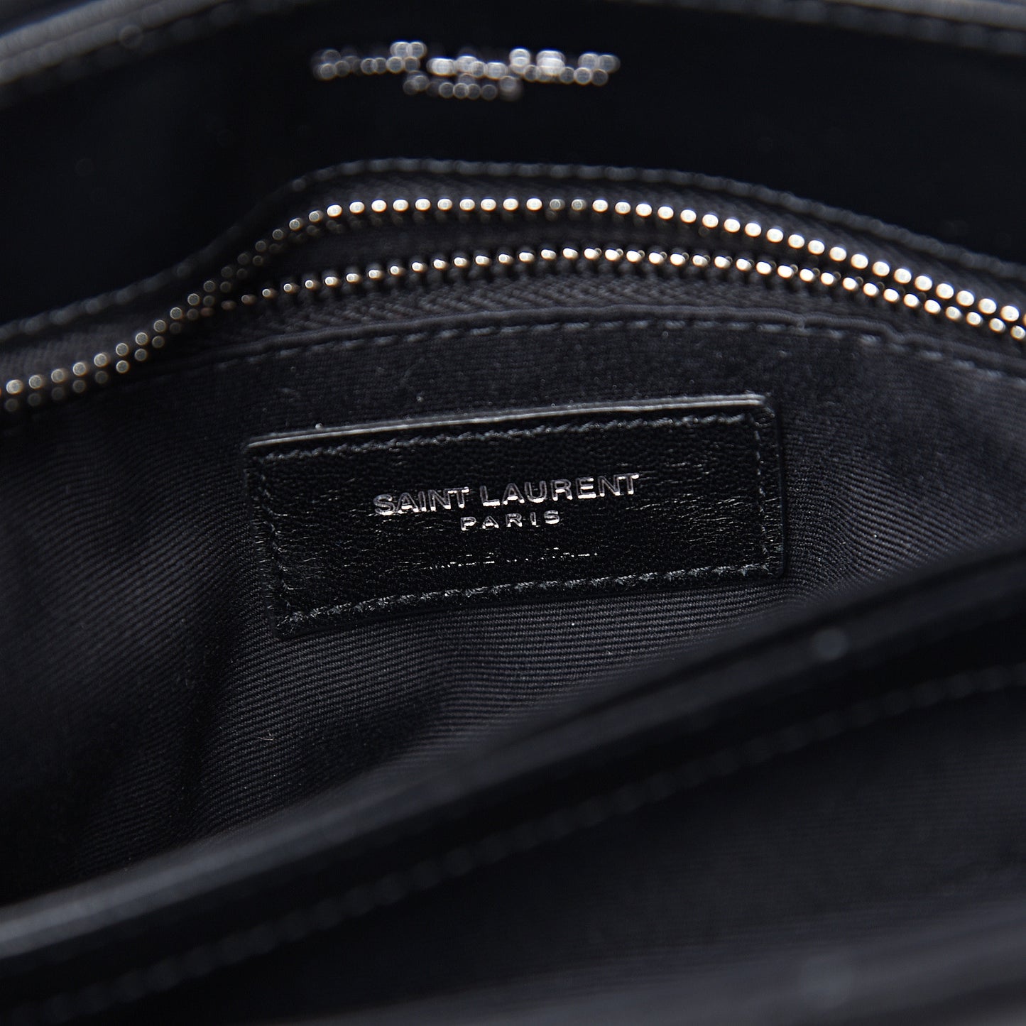 Calfskin Y Quilted Monogram Toy Loulou Crossbody Bag Black