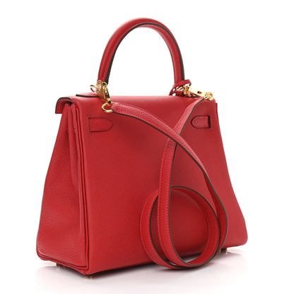 Hermes Togo Kelly Retourne 25 Rouge Casaque 3 of 11