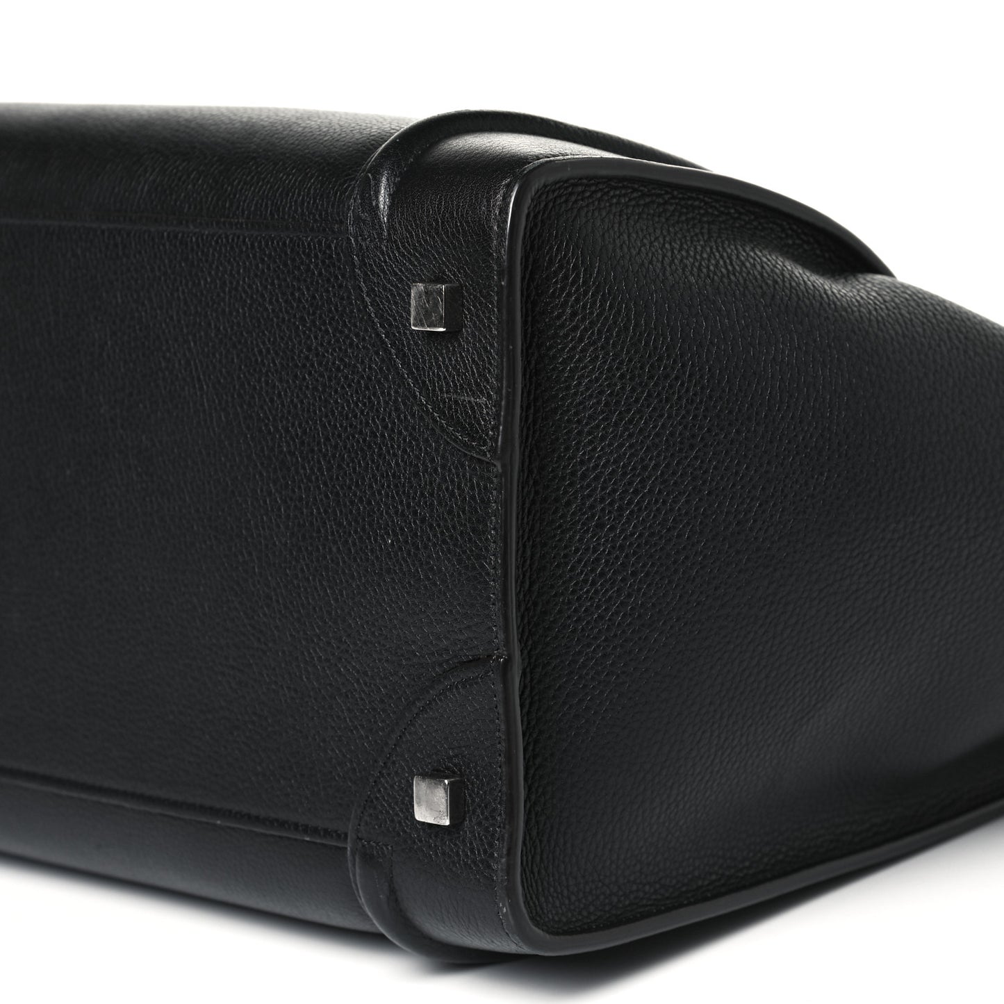 Drummed Calfskin Mini Luggage Black