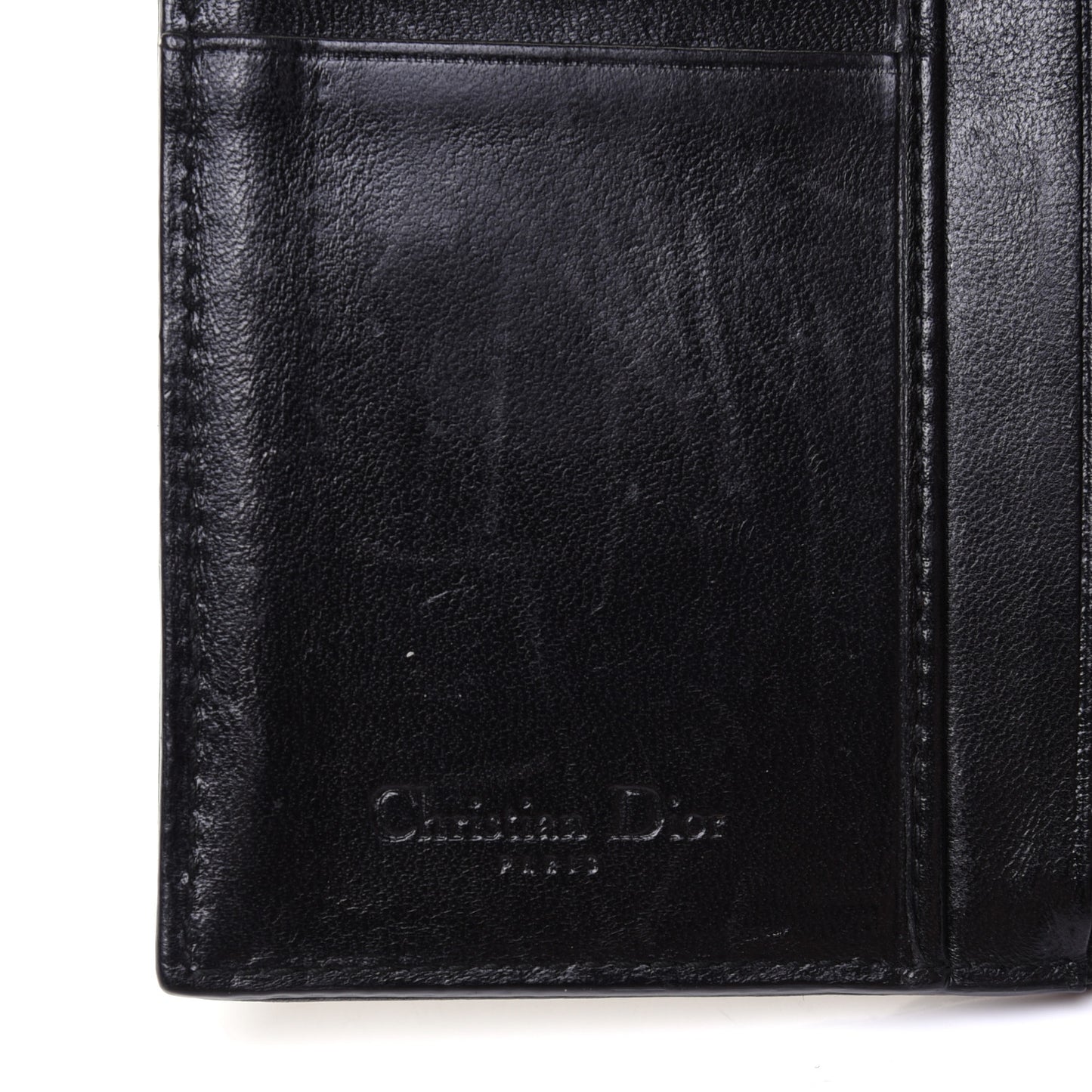 Lambskin Cannage Lady Dior Compact Wallet Black