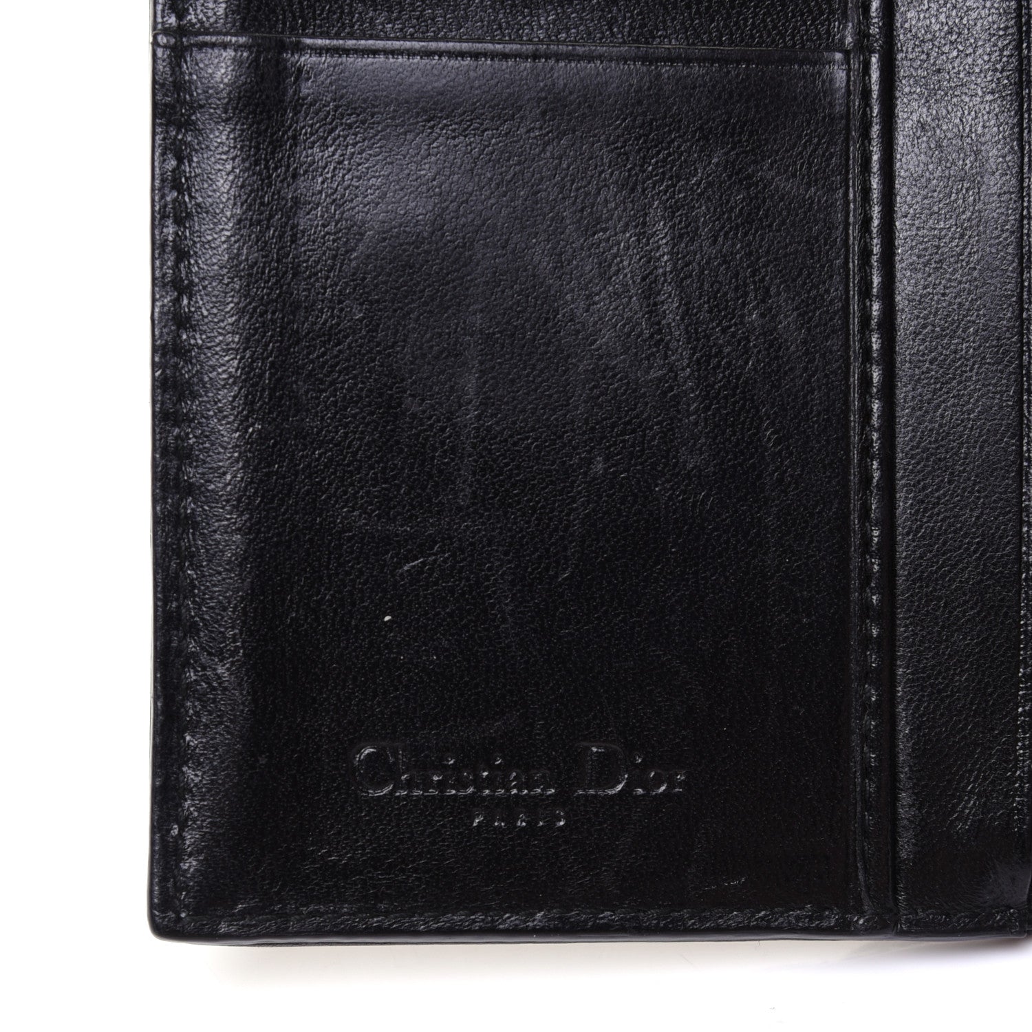 Christian Dior Lambskin Cannage Lady Dior Compact Wallet Black 9 of 12