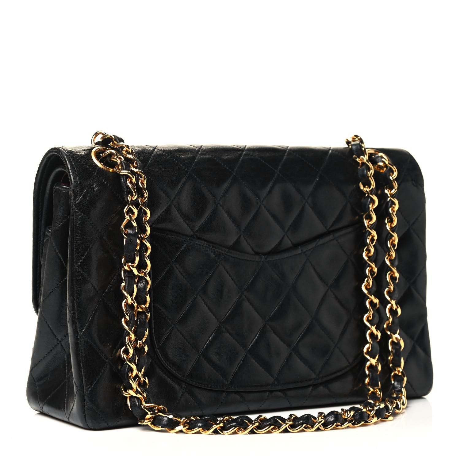Chanel Lambskin Quilted Medium Double Flap Black 2 of 4