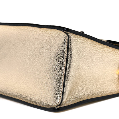 Miu Miu Metallic Goatskin Madras Top Handle Bag Gold 9 of 11