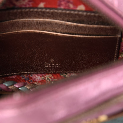 Gucci Laminated Nappa Trapuntata Mini Zumi Dome Shoulder Bag Rosa Lago Rame 8 of 10