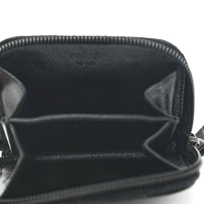 Prada Tessuto Nylon Compact Zip Around Coin Pouch Black 5 of 10