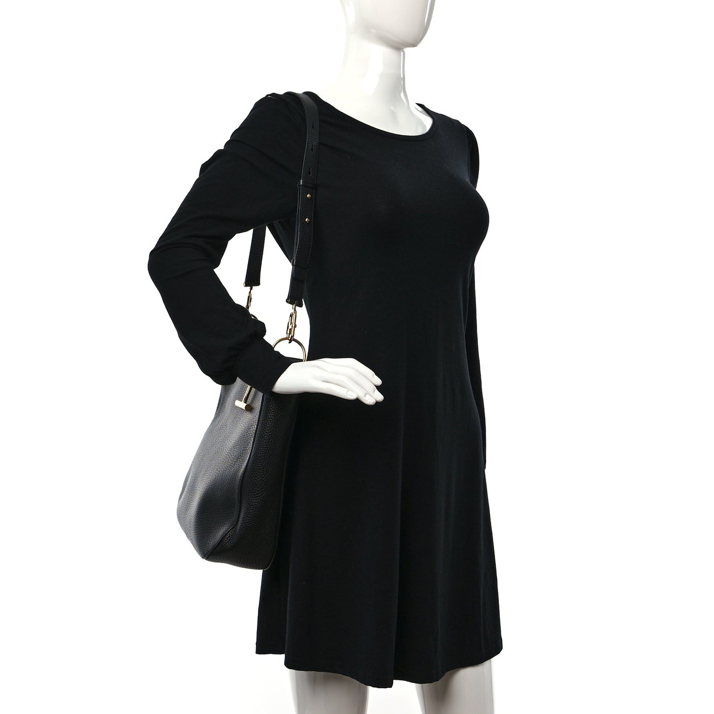 Calfskin Tara Hobo Black