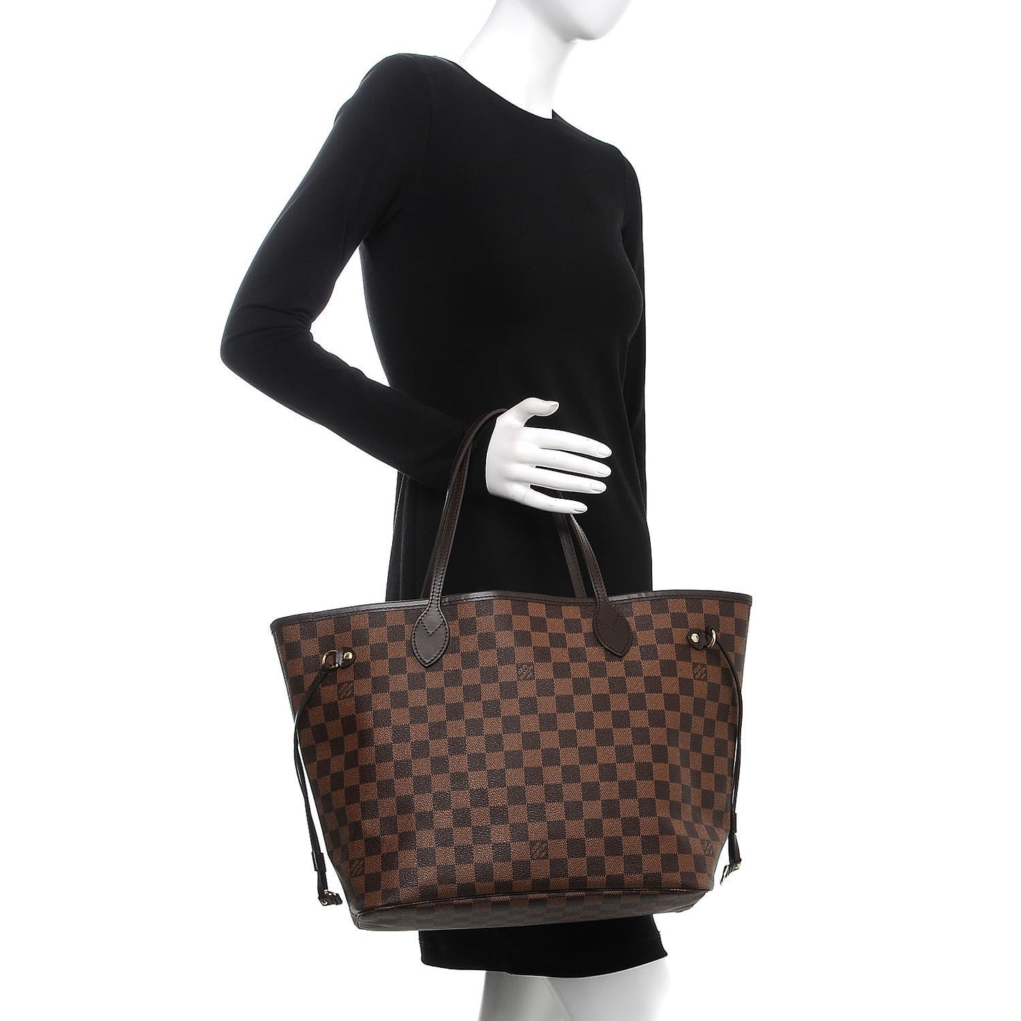 Damier Ebene Neo Neverfull MM Rose Ballerine