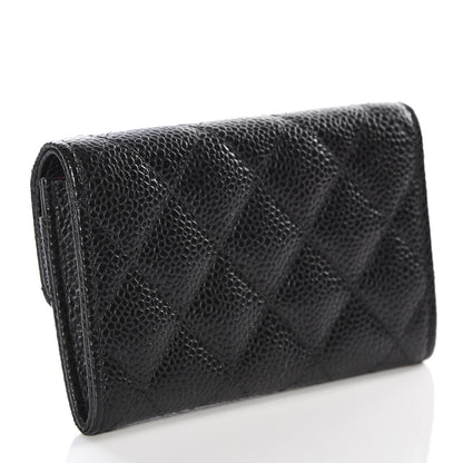Chanel Caviar Quilted Flap Card Holder Black 2 of 11