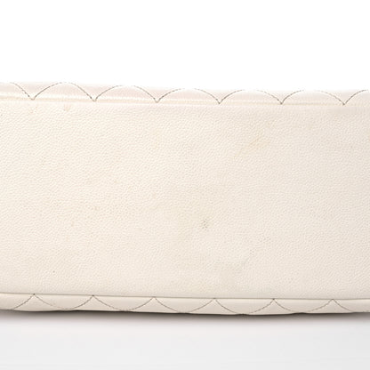 Chanel Caviar Quilted Grand Shopping Tote GST White 16 of 27