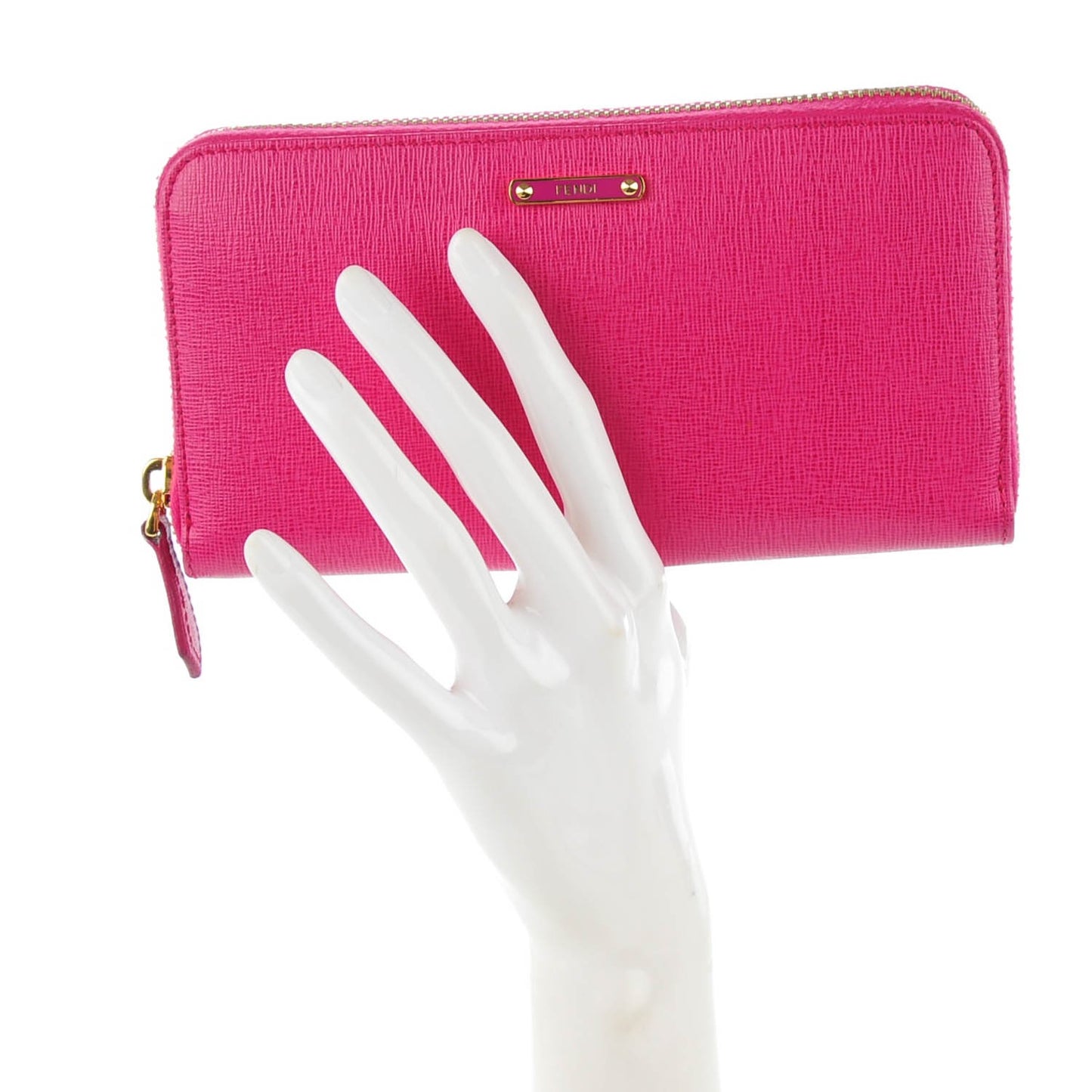 Vitello Elite Zip Around Wallet Ciclamino