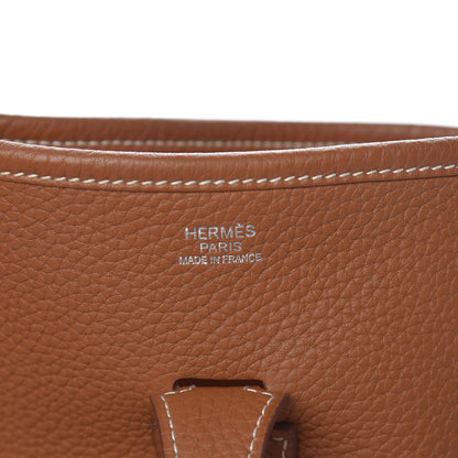 Hermes Taurillon Clemence Evelyne III PM Gold 6 of 14