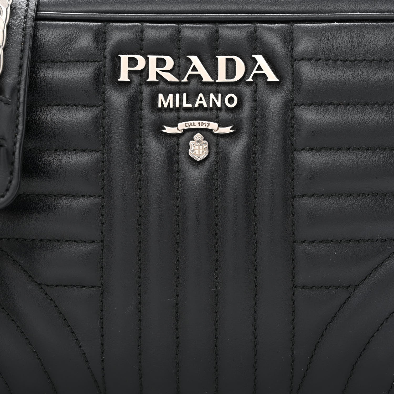 Prada Soft Calfskin Diagramme Camera Bag Black 8 of 10