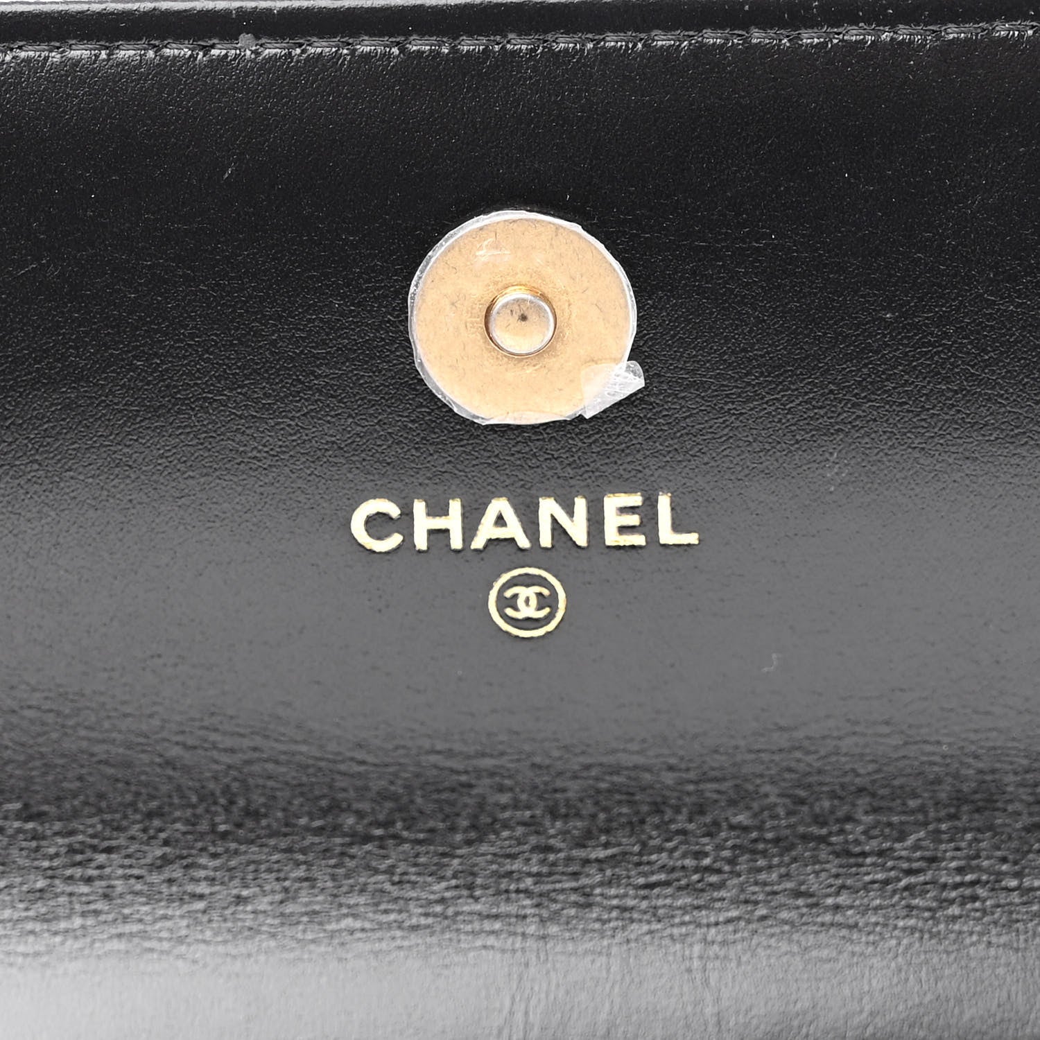 Chanel Shiny Calfskin Quilted Top Handle Flap Phone Holder With Chain Black 5 of 10