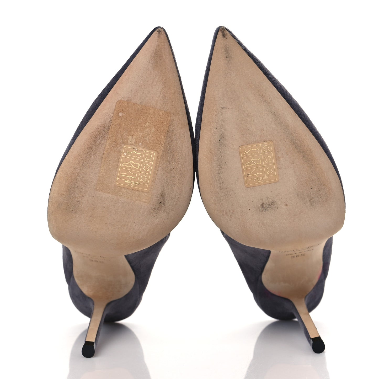 Suede Crystal Pearl Bing 100 Pumps 36.5 Grey