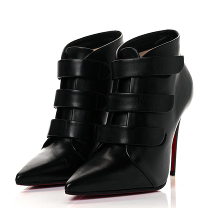 Christian Louboutin Calfskin Triniboot 100 Booties 36.5 Black 9 of 33