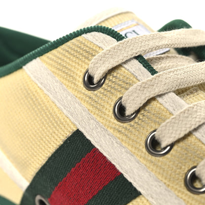 Gucci Old Tennis Tweed Web Mens 1977 Tennis Sneakers 8 Burro Mystic White 9 of 10