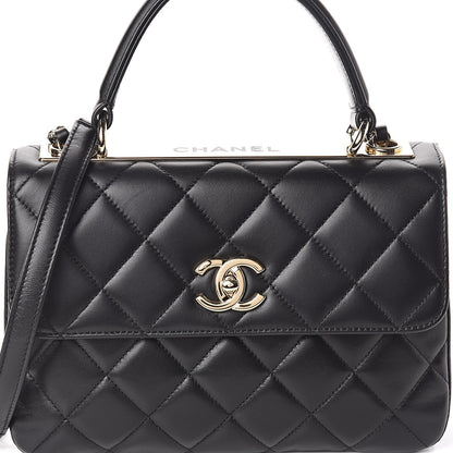 Chanel Lambskin Quilted Small Trendy CC Dual Handle Flap Bag Black 8 of 12