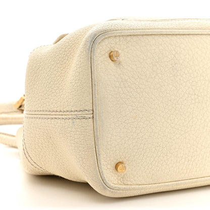Loro Piana Grained Calfskin Globe Shoulder Bag Ivory 9 of 17