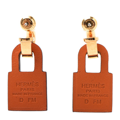 Hermes Swift O'Kelly Earrings Orange 4 of 5