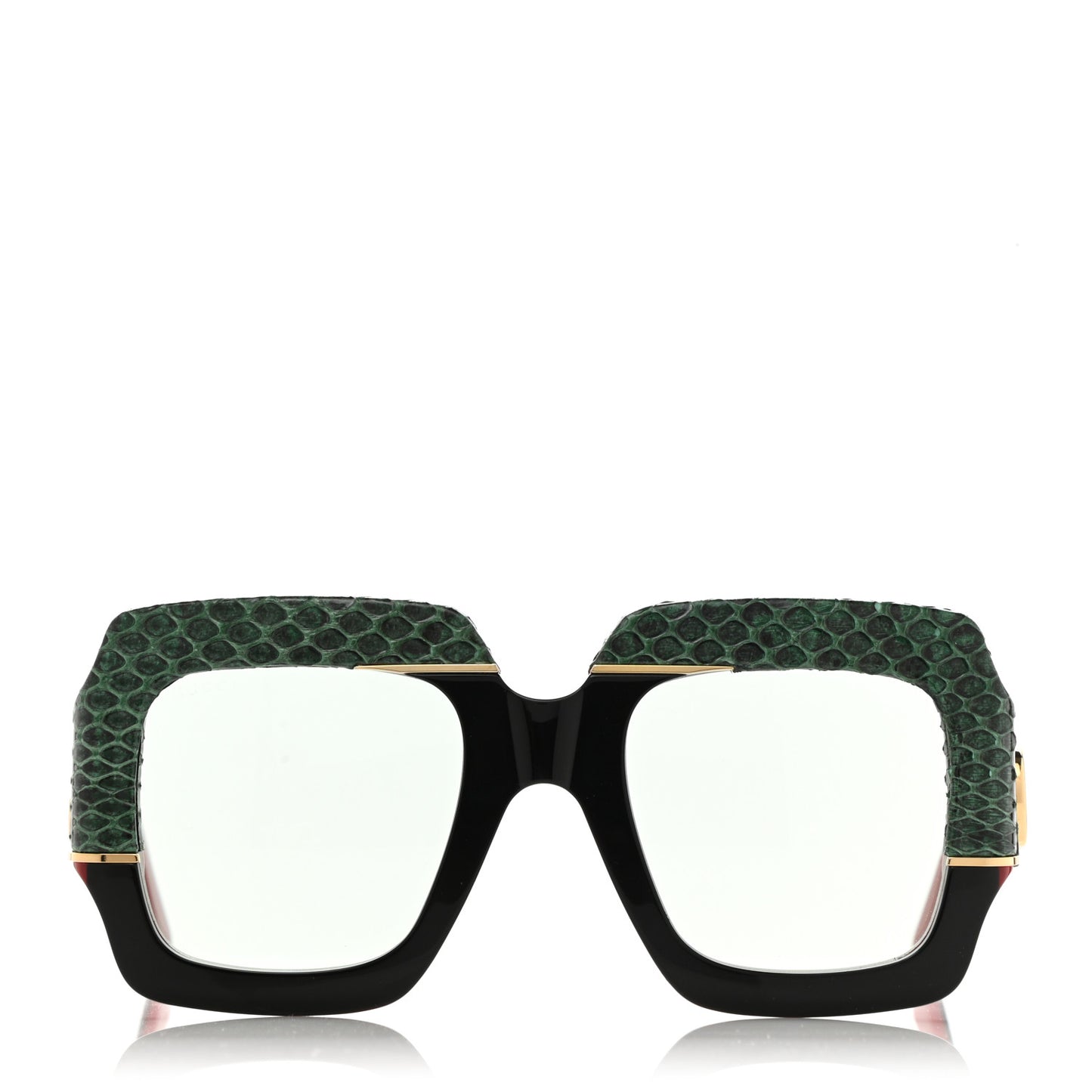 Snakeskin Acetate Square Sunglasses GG0484S Multicolor