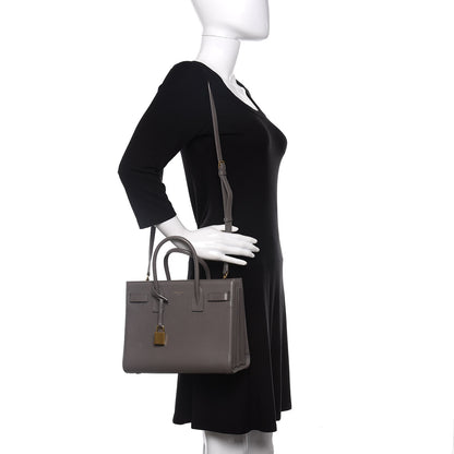 Saint Laurent Calfskin Baby Sac de Jour Fog 2 of 11