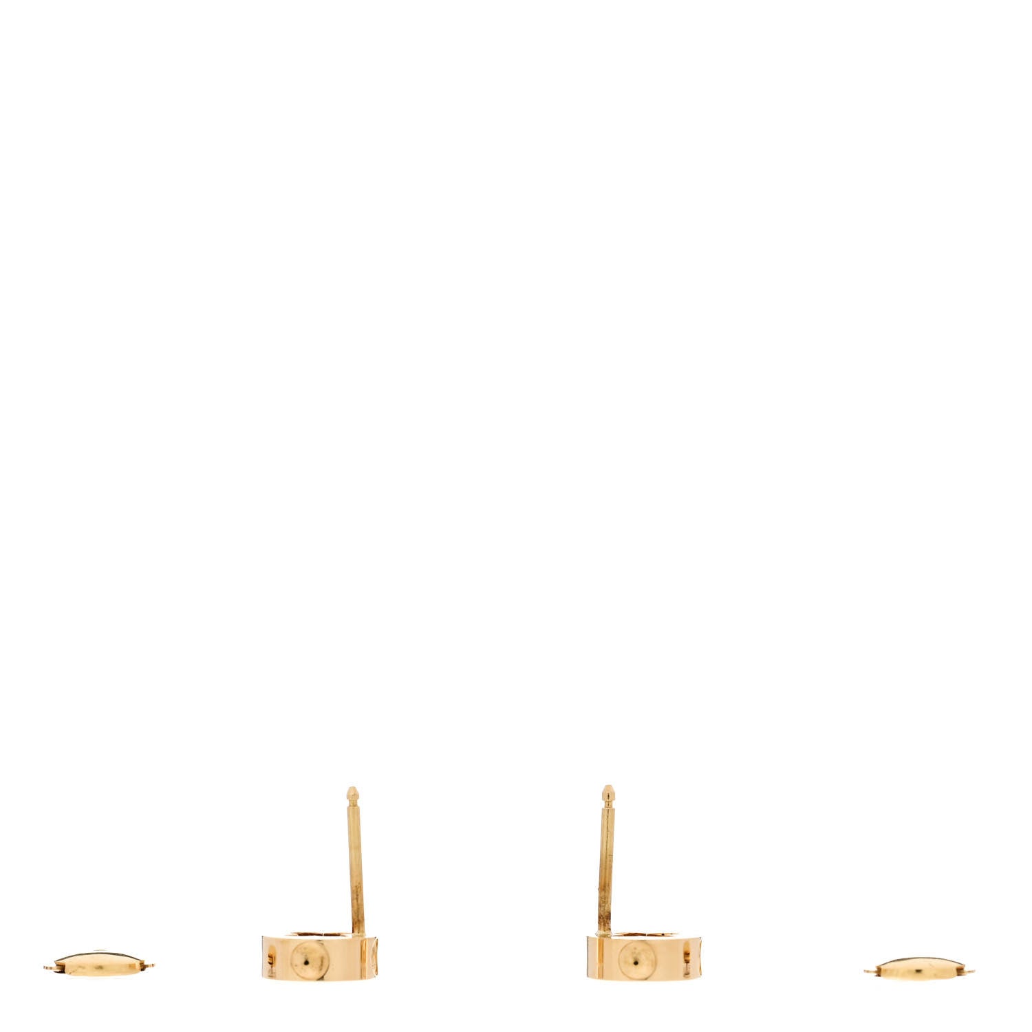 Louis Vuitton 18K Yellow Gold Empreinte Ear Studs Earrings 3 of 5