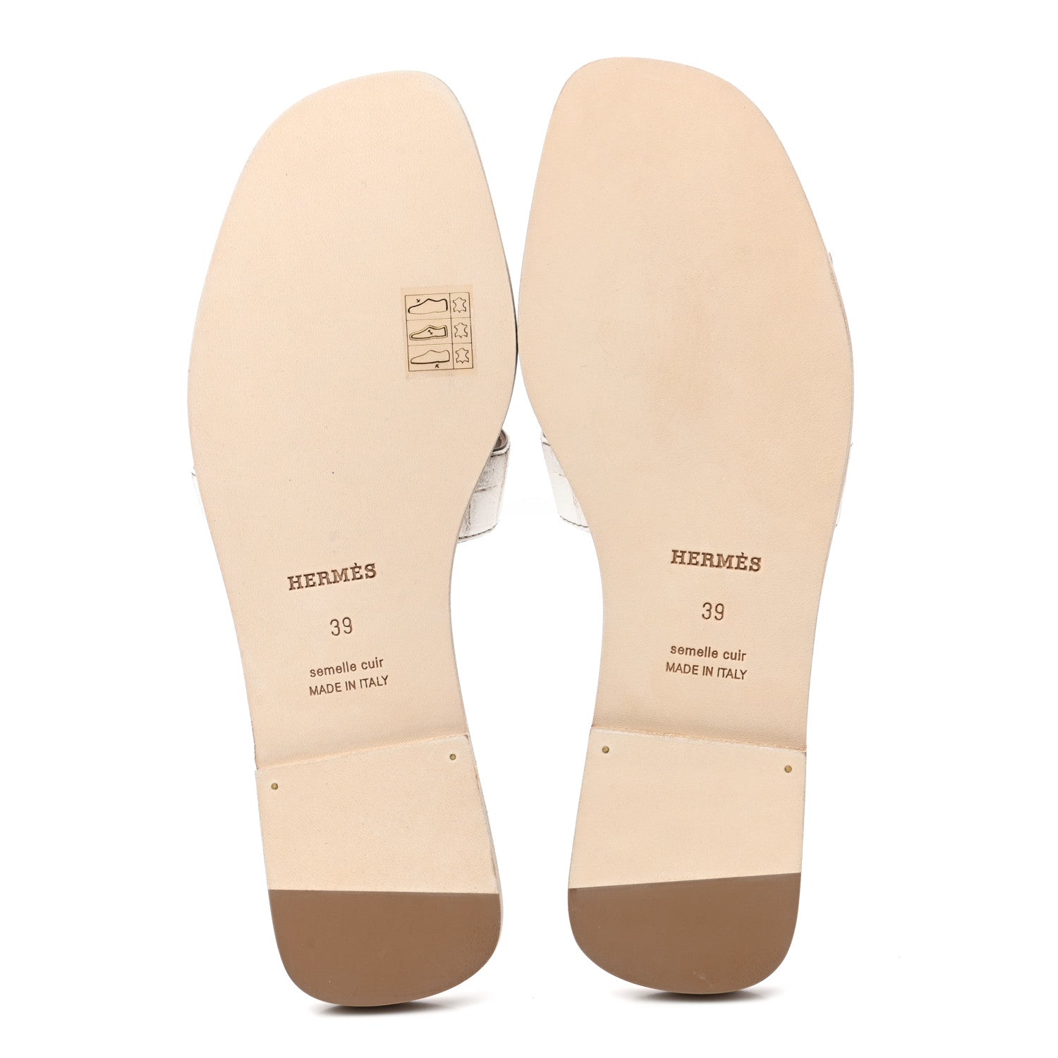Hermes Matte Niloticus Crocodile Himalaya Oran Sandals 39 Blanc 5 of 8