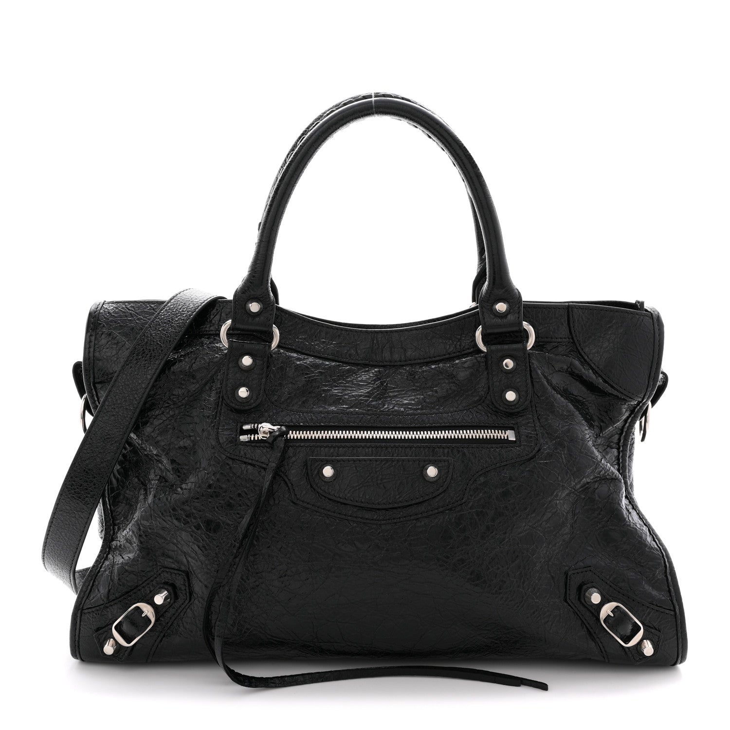 Balenciaga Agneau Arena Silver Hardware Medium Le City Black 1 of 11