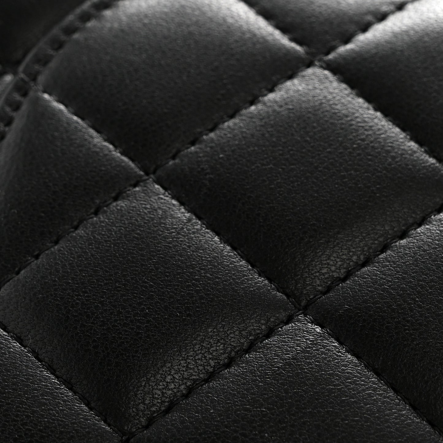 Lambskin Quilted Flap Clutch Black