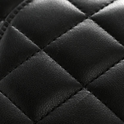 Chanel Lambskin Quilted Flap Clutch Black 14 of 14