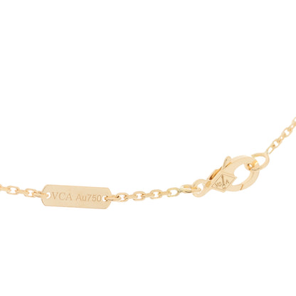 Van Cleef & Arpels 18K Yellow Gold Mother of Pearl Vintage Alhambra Pendant Necklace 4 of 5