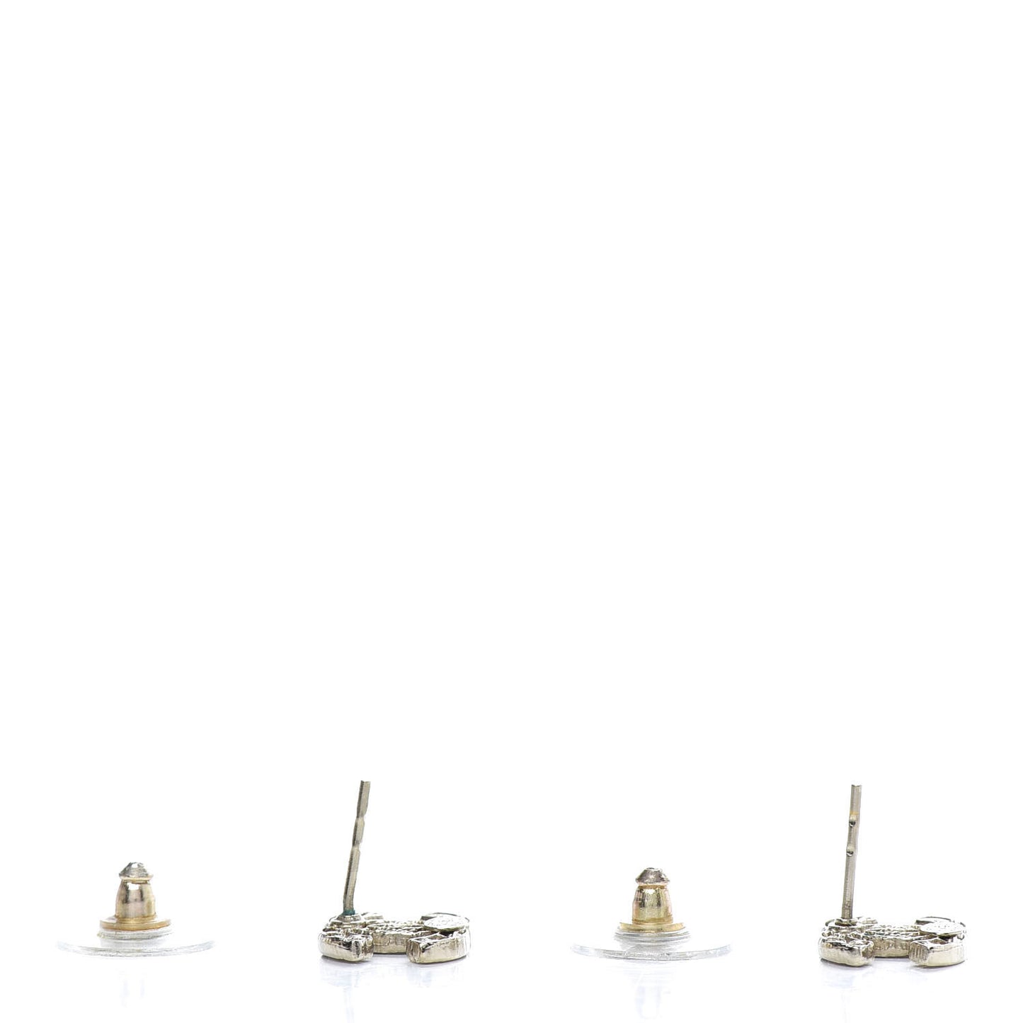 Tweed Effect CC Earrings Gold