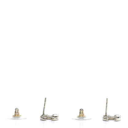 Chanel Tweed Effect CC Earrings Gold 4 of 6