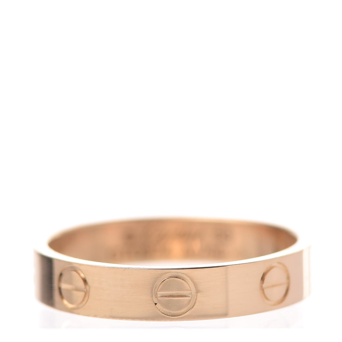 18K Yellow Gold 3.5mm LOVE Wedding Band Ring 53 6.25