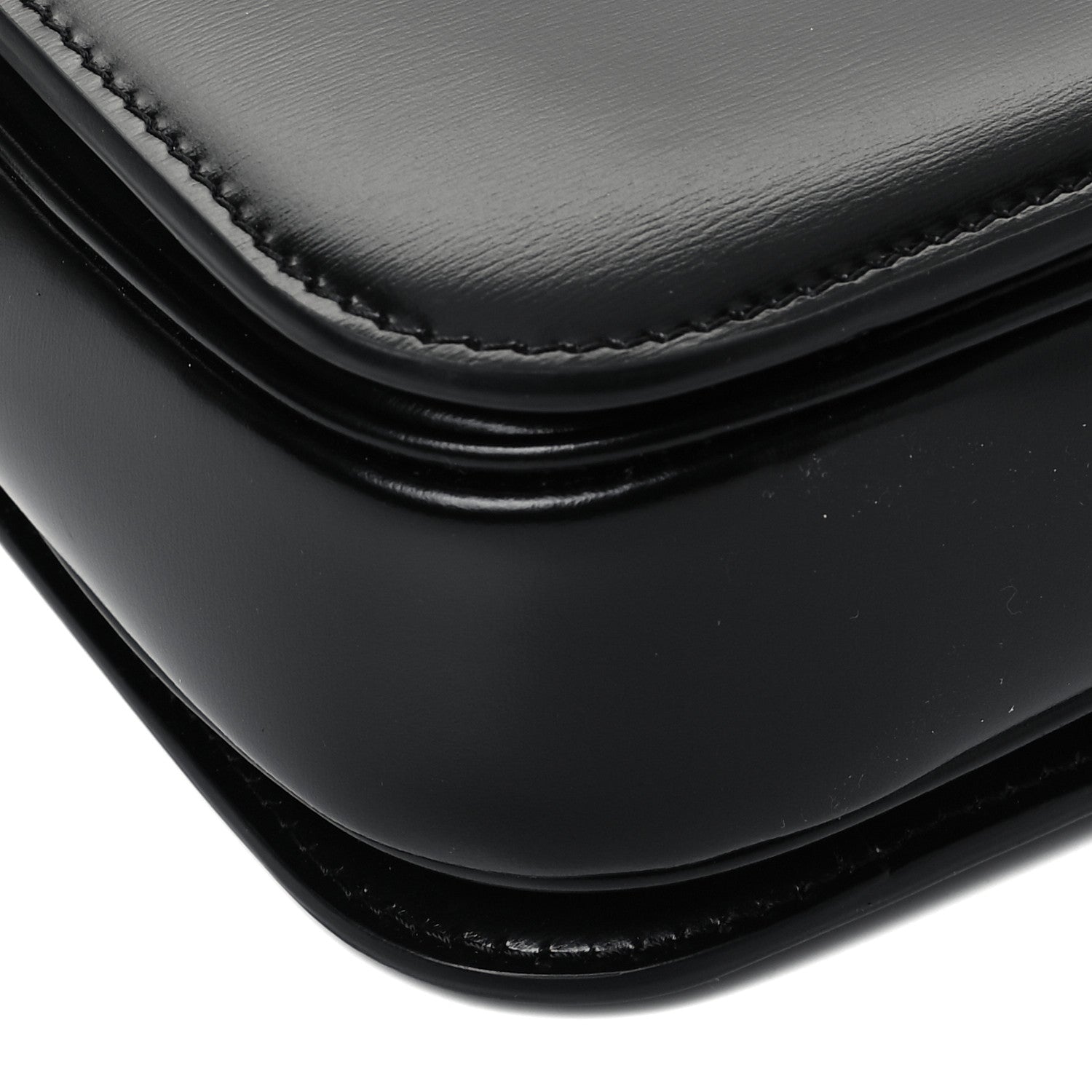 Celine Shiny Calfskin Medium Triomphe Black 7 of 8