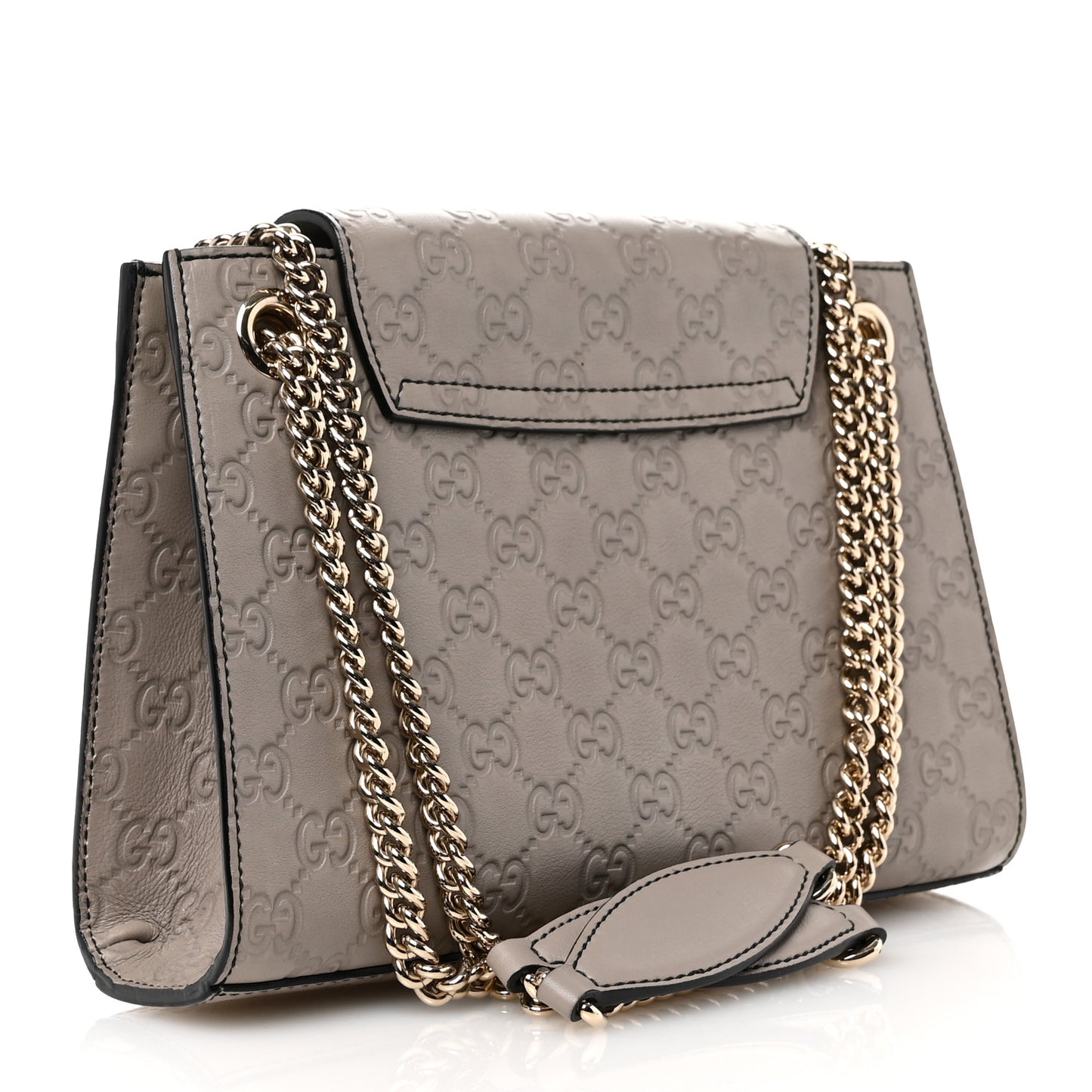Guccissima Small Emily Chain Shoulder Bag Storm Grey