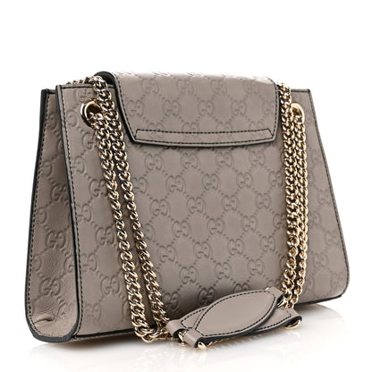 Gucci Guccissima Small Emily Chain Shoulder Bag Storm Grey 3 of 10